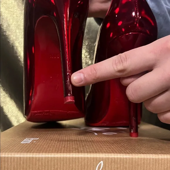 Christian Louboutin Glossy Red Heels - Picture 6 of 12